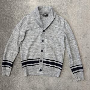 Express Sweater Mens Small Shawl Collar Cardigan Button Up Lightweight Grandpa